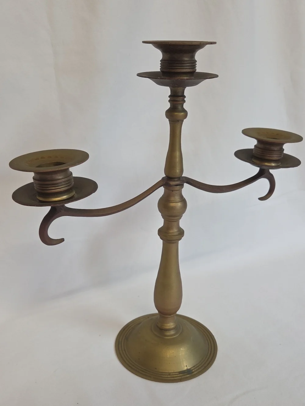 Brass 3-Arm Candelabra Candlestick Holder